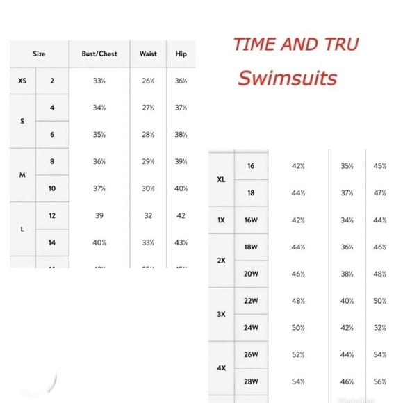 Time and Tru Women's Retro Two Piece Swimsuit Set- Plus Size 3X (24W-26W) NEW - Picture 12 of 12